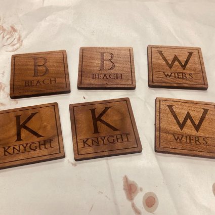 Gallery 1 - Make and Take: Personalized Hardwood Coasters