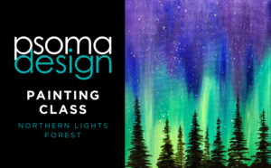 Northern Lights Forest - Canvas Painting Class